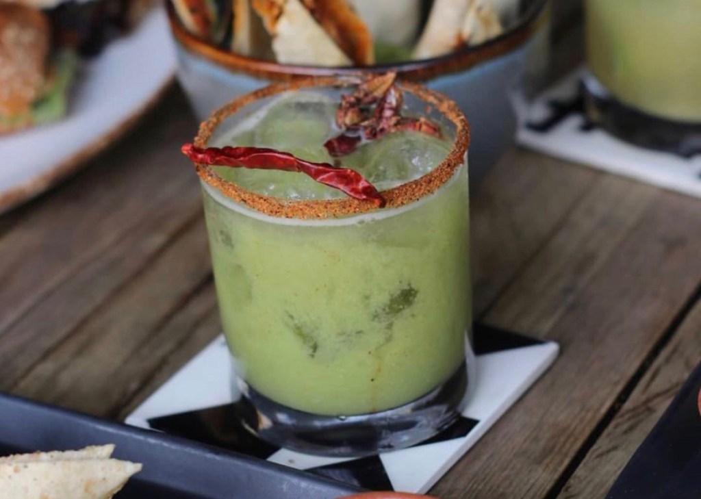 a Oaxaca cocktail with worm salt