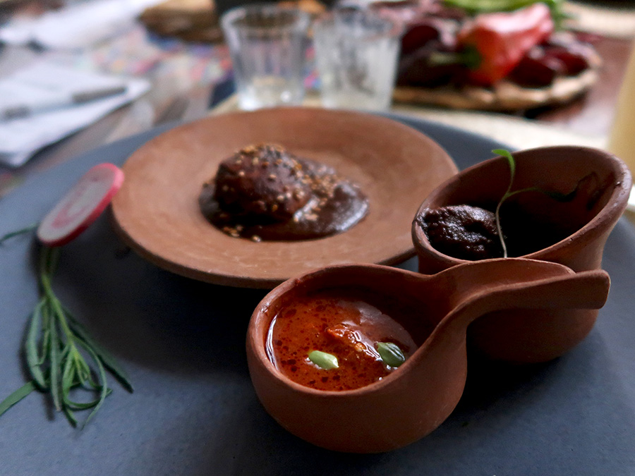 a bowl of food on a table